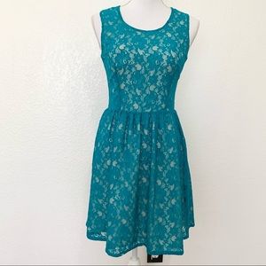 Joie lace sleeveless dress A line pouf dress